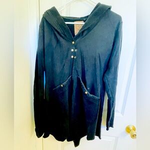 Calico Alchemy Black Hemp Fleece Coat XL